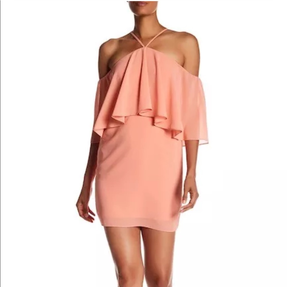 🔥SALE•ALI & JAY los angeles peach polyester dress
